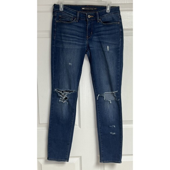 Levi's Jeans Women Size 4/27 Blue Skinny Demi Curve Modern-Rise Dark Wash Denim - Picture 1 of 9